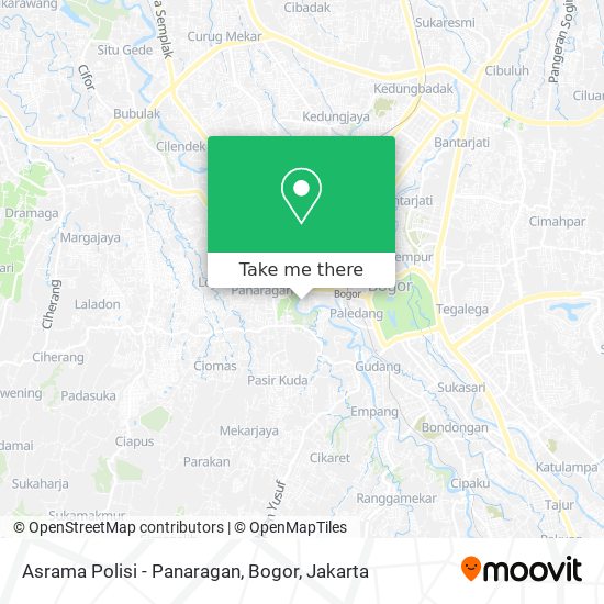 Asrama Polisi - Panaragan, Bogor map