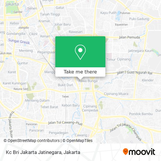 Kc Bri Jakarta Jatinegara map