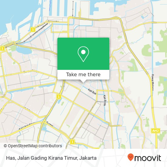 Has, Jalan Gading Kirana Timur map