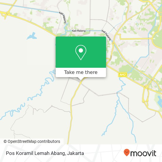 Pos Koramil Lemah Abang, Jalan Raya Cibarusah Cikarang Selatan map