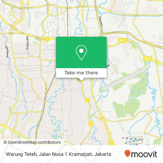 Warung Teteh, Jalan Nusa 1 Kramatjati map