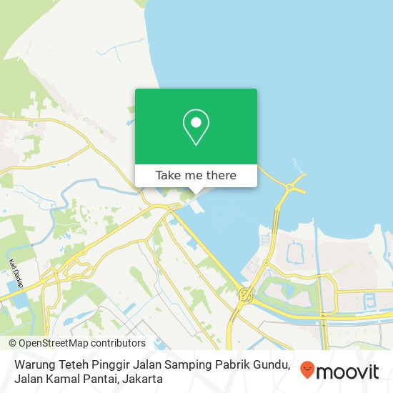 Warung Teteh Pinggir Jalan Samping Pabrik Gundu, Jalan Kamal Pantai map