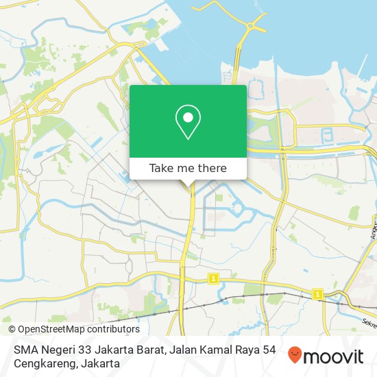 SMA Negeri 33 Jakarta Barat, Jalan Kamal Raya 54 Cengkareng map