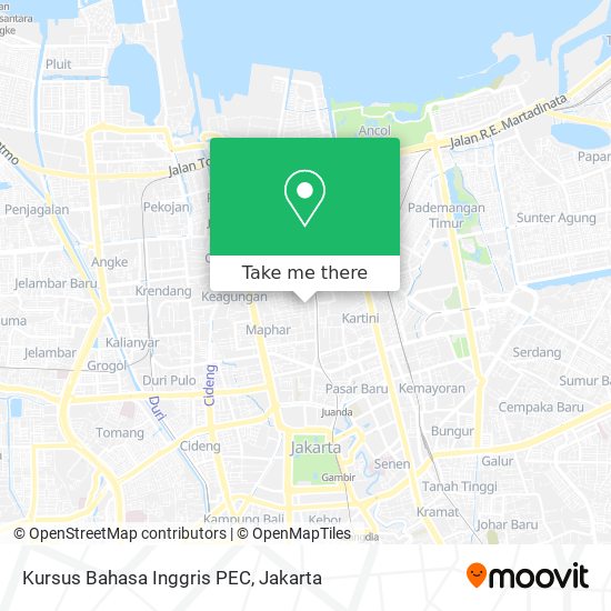 Kursus Bahasa Inggris PEC map