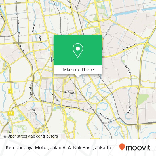 Kembar Jaya Motor, Jalan A. A. Kali Pasir map