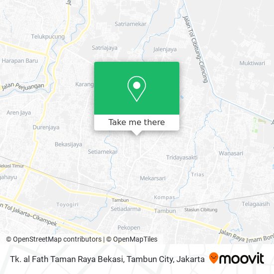 Tk. al Fath Taman Raya Bekasi, Tambun City map