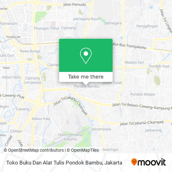 Toko Buku Dan Alat Tulis Pondok Bambu map