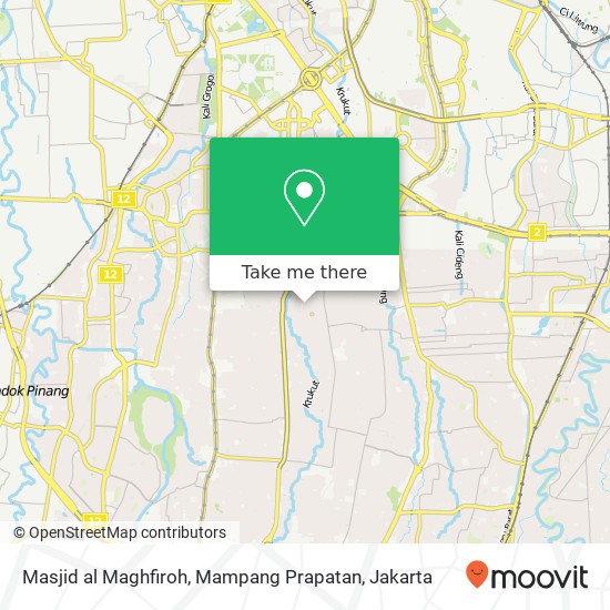 Masjid al Maghfiroh, Mampang Prapatan map