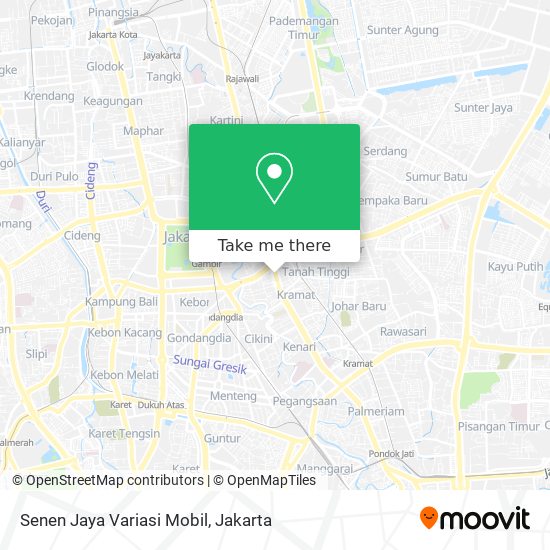 Senen Jaya Variasi Mobil map