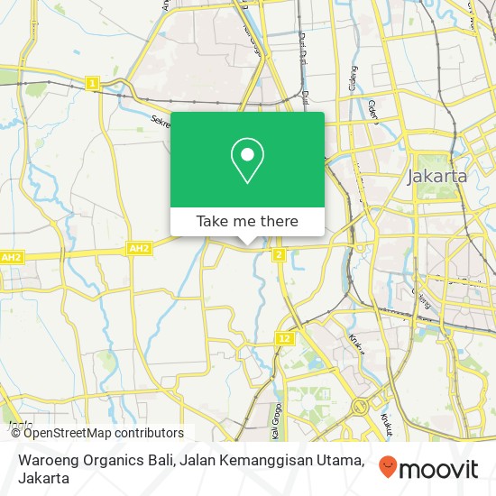 Waroeng Organics Bali, Jalan Kemanggisan Utama map