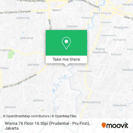 Wisma 76 Floor 16 Slipi (Prudential - Pru First) map