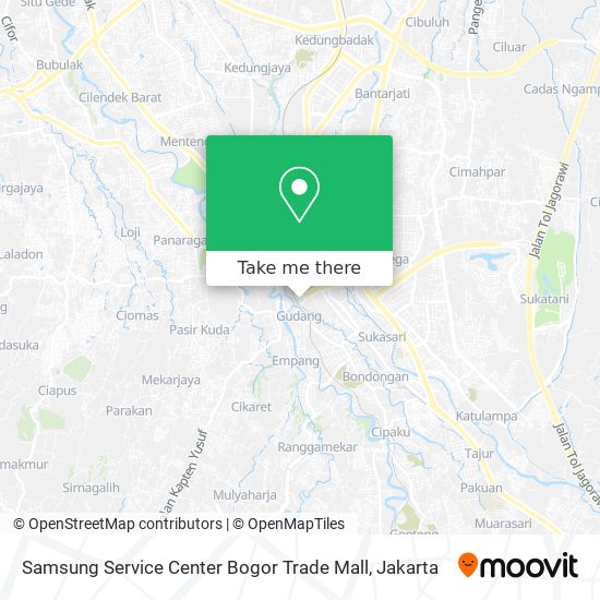 Samsung Service Center Bogor Trade Mall map