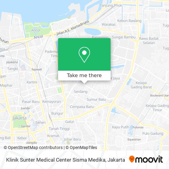 Klinik Sunter Medical Center Sisma Medika map