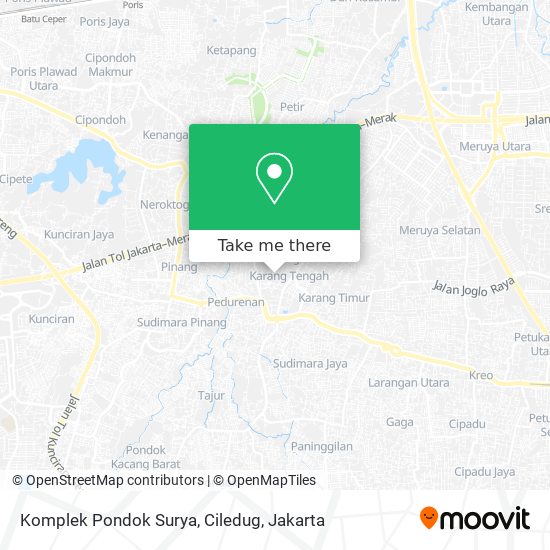 Komplek Pondok Surya, Ciledug map