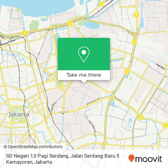 SD Negeri 13 Pagi Serdang, Jalan Serdang Baru 5 Kemayoran map