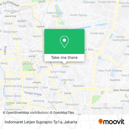 Indomaret Letjen Suprapto Tp1a map