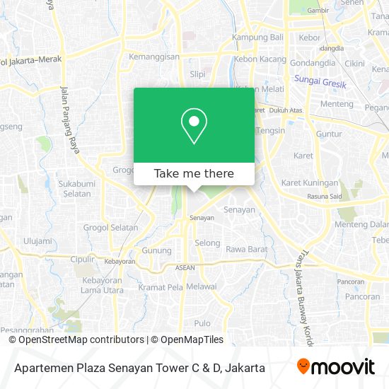 Apartemen Plaza Senayan Tower C & D map