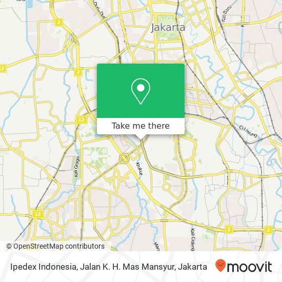 Ipedex Indonesia, Jalan K. H. Mas Mansyur map