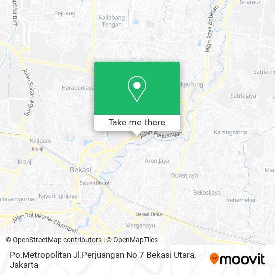Po.Metropolitan Jl.Perjuangan No 7 Bekasi Utara map