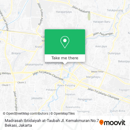 Madrasah Ibtidaiyah at-Taubah Jl. Kemakmuran No.7 Bekasi map