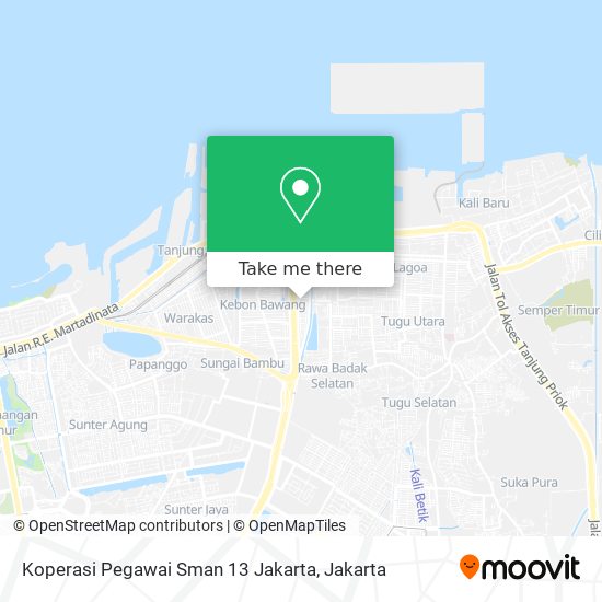 Koperasi Pegawai Sman 13 Jakarta map