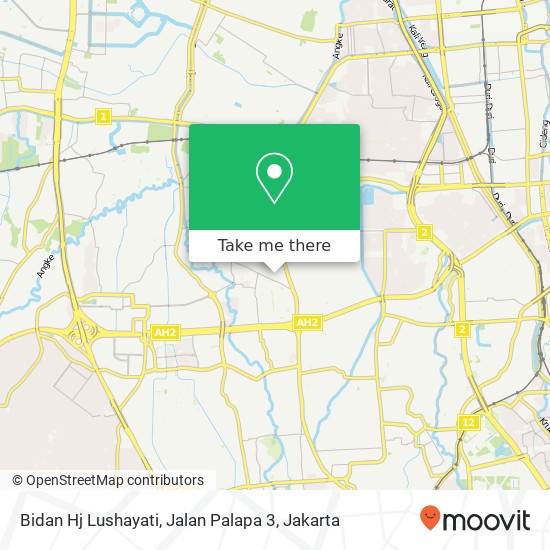 Bidan Hj Lushayati, Jalan Palapa 3 map