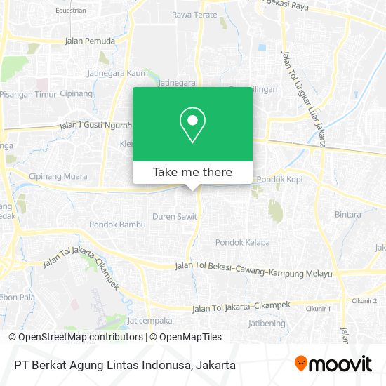 PT Berkat Agung Lintas Indonusa map