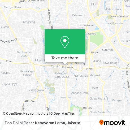 Pos Polisi Pasar Kebayoran Lama map