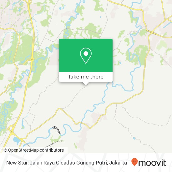 New Star, Jalan Raya Cicadas Gunung Putri map