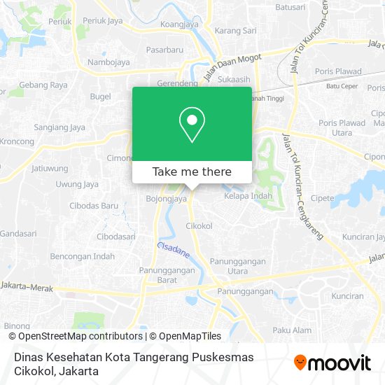 Dinas Kesehatan Kota Tangerang Puskesmas Cikokol map