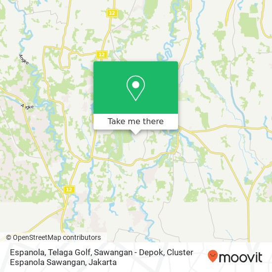 Espanola, Telaga Golf, Sawangan - Depok, Cluster Espanola Sawangan map