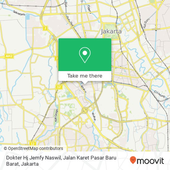 Dokter Hj Jemfy Naswil, Jalan Karet Pasar Baru Barat map