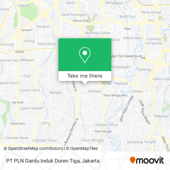 PT PLN Gardu Induk Duren Tiga map