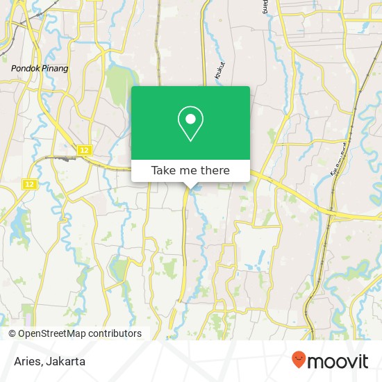 Aries, Jalan Cilandak Permai Pasar Minggu map