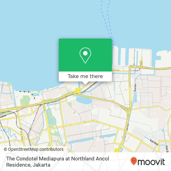 The Condotel Mediapura at Northland Ancol Residence map