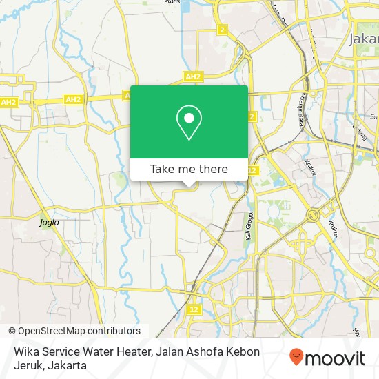 Wika Service Water Heater, Jalan Ashofa Kebon Jeruk map