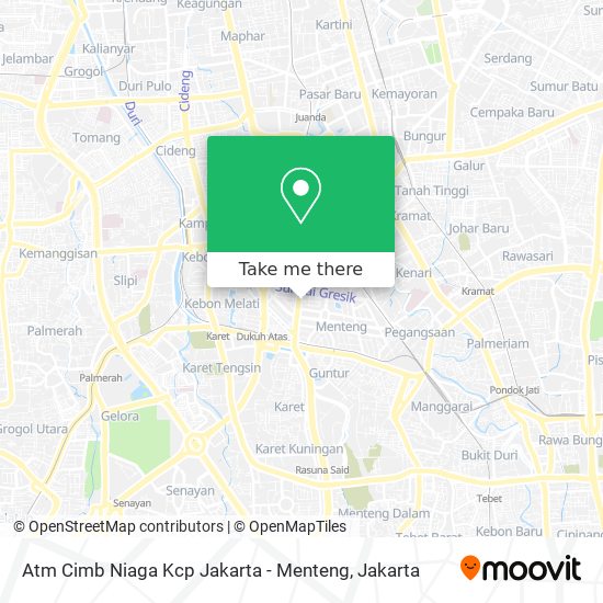 Atm Cimb Niaga Kcp Jakarta - Menteng map