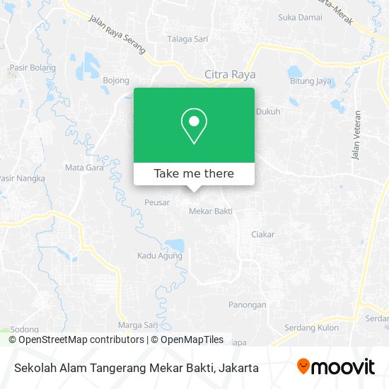 Sekolah Alam Tangerang Mekar Bakti map