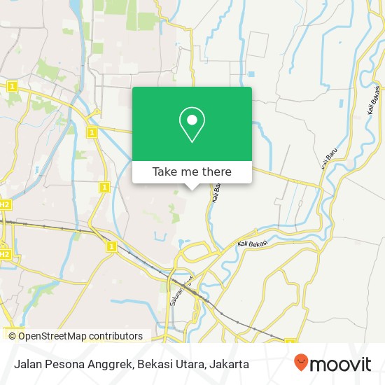 Jalan Pesona Anggrek, Bekasi Utara map