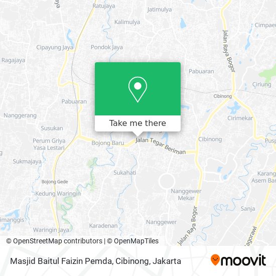 Masjid Baitul Faizin Pemda, Cibinong map