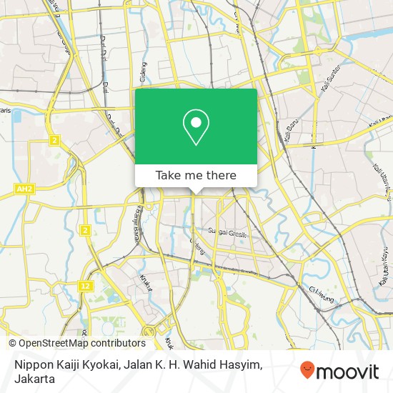 Nippon Kaiji Kyokai, Jalan K. H. Wahid Hasyim map