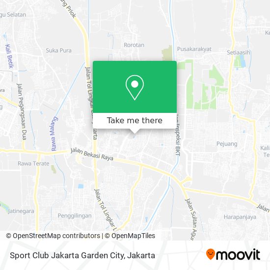 Sport Club Jakarta Garden City map