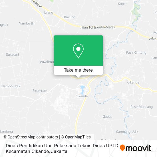 Dinas Pendidikan Unit Pelaksana Teknis Dinas UPTD Kecamatan Cikande map