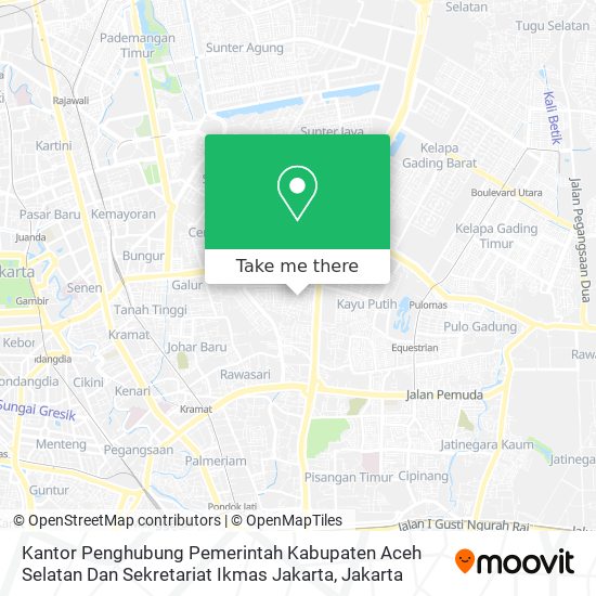 Kantor Penghubung Pemerintah Kabupaten Aceh Selatan Dan Sekretariat Ikmas Jakarta map