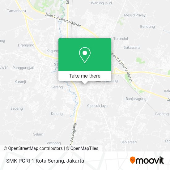 SMK PGRI 1 Kota Serang, Jalan Ciwaru Raya map