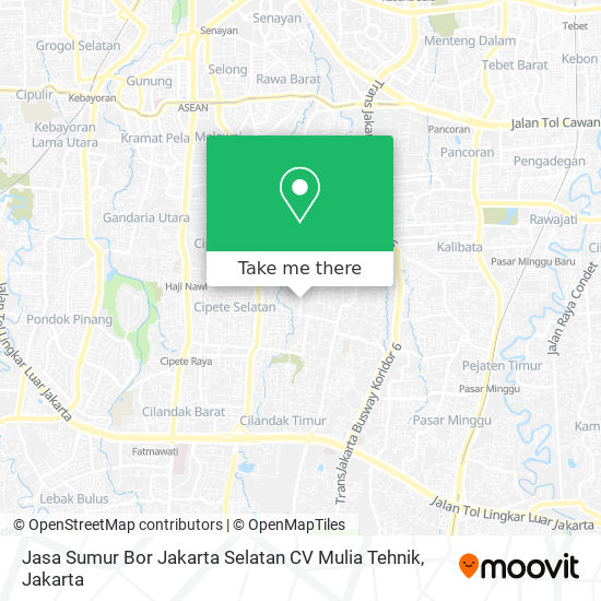 Jasa Sumur Bor Jakarta Selatan CV Mulia Tehnik map