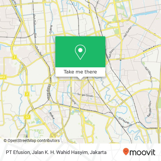 PT Efusion, Jalan K. H. Wahid Hasyim map