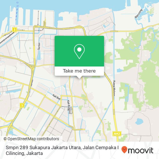 Smpn 289 Sukapura Jakarta Utara, Jalan Cempaka I Cilincing map