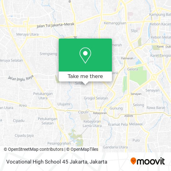Vocational High School 45 Jakarta map