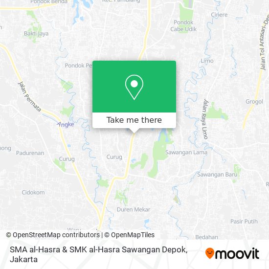 SMA al-Hasra & SMK al-Hasra Sawangan Depok map